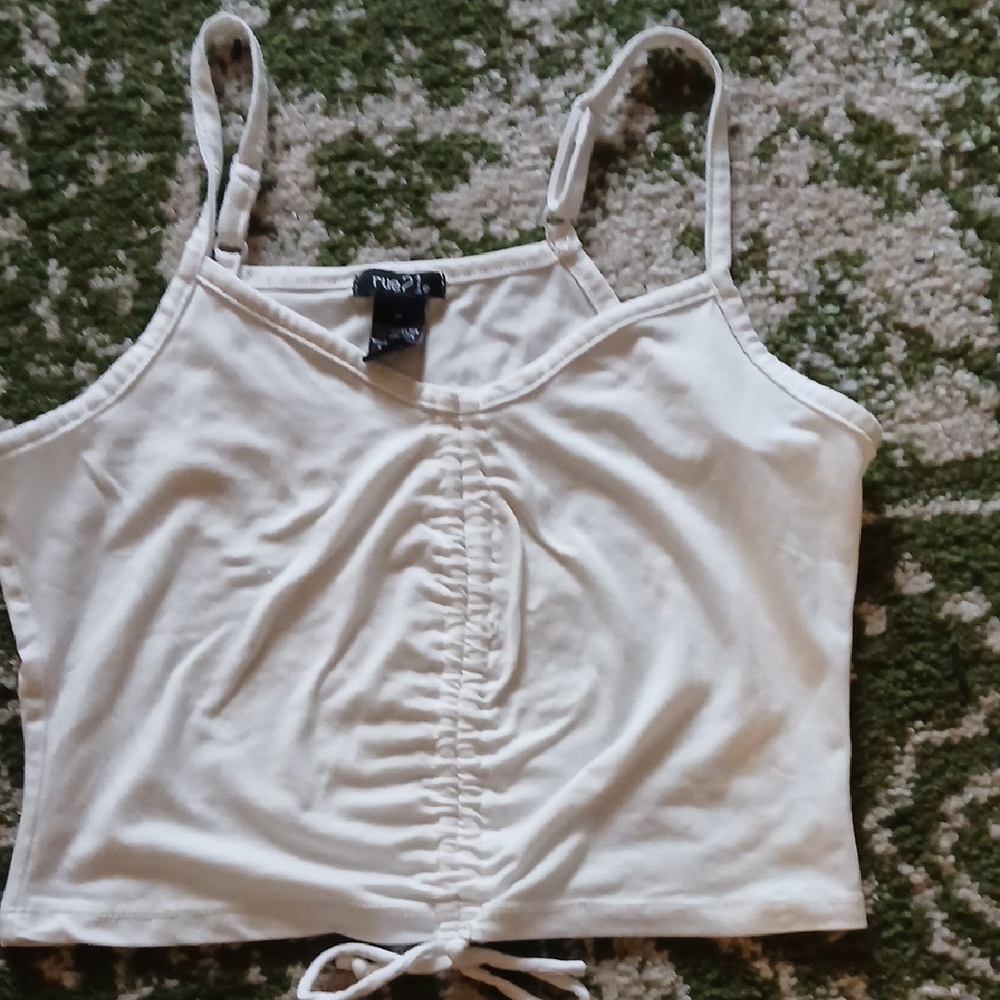 Rue21 Cream Ruched Camisole